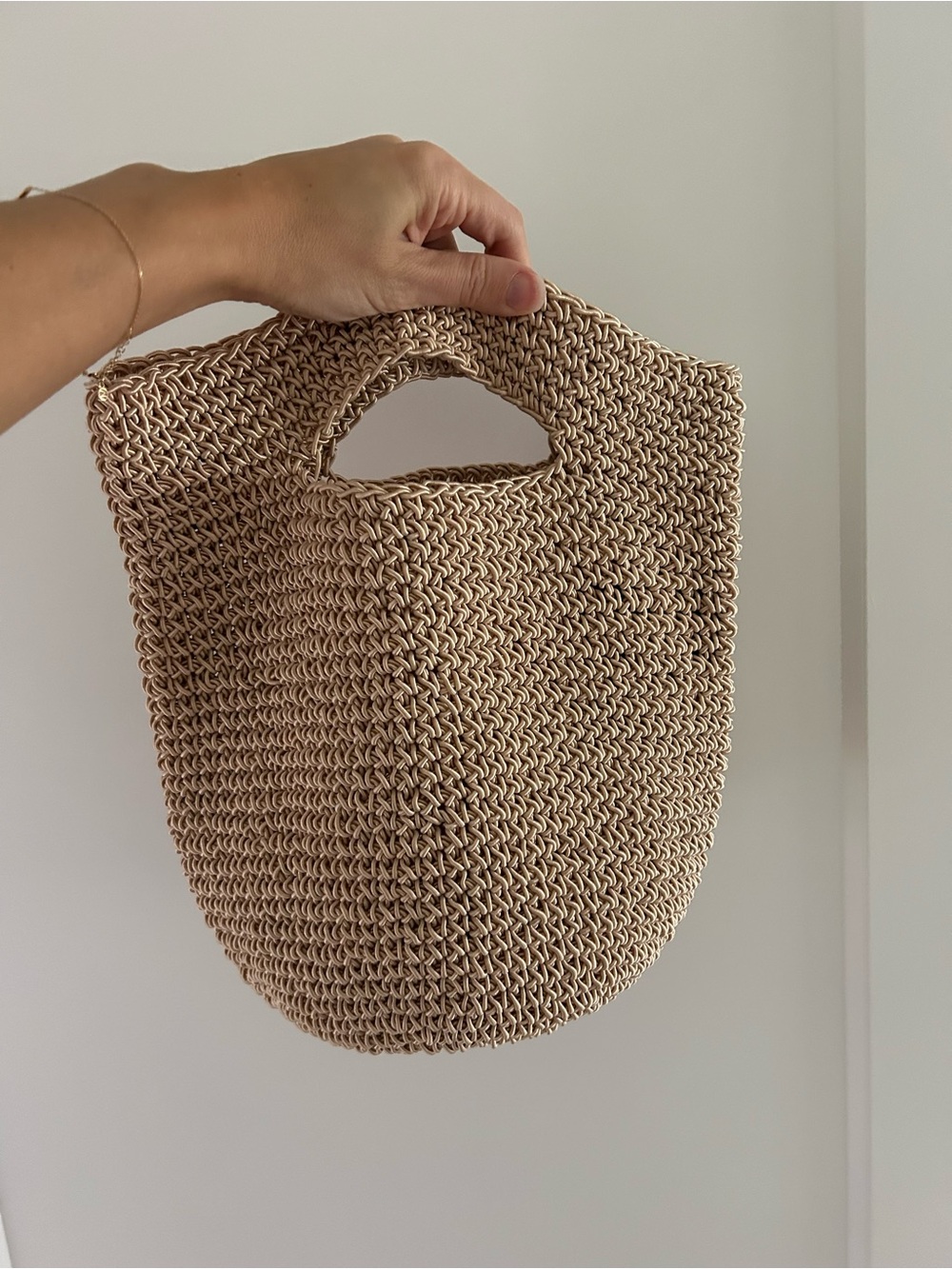 Club Monaco Handwoven Tote in Beige - Picture 2 of 5